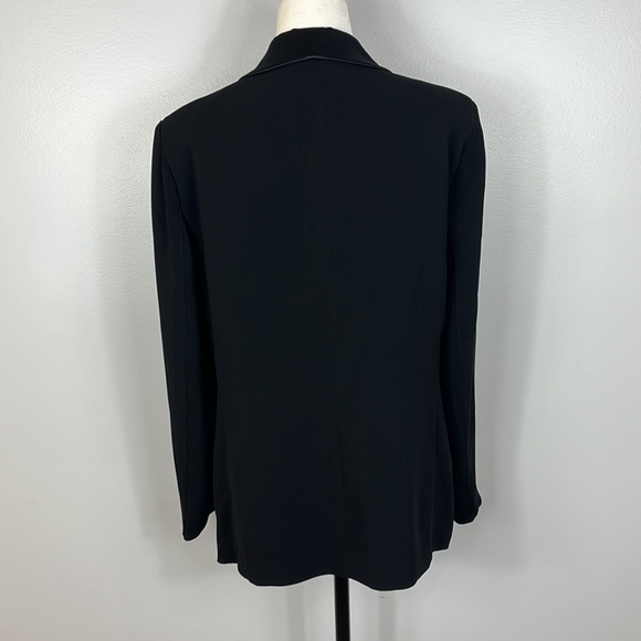Emanuel Ungaro Vintage Black Blazer with Black Silk Collar and Buttons - Picture 7 of 14